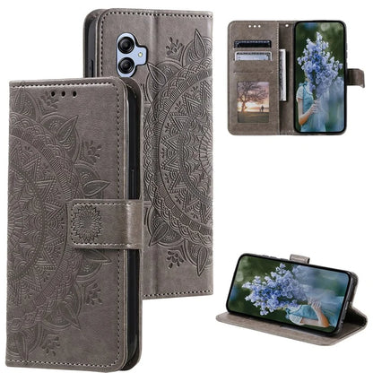 For Samsung Galaxy A05 4G Case Wallet PU Leather Imprinted Stand Phone Cover with Strap