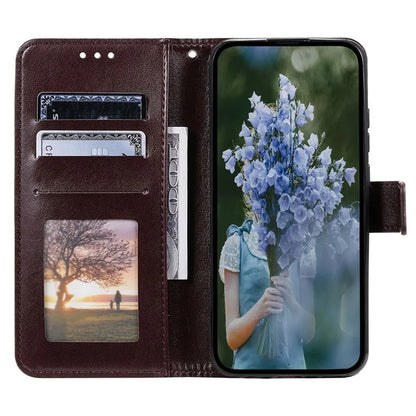 For Samsung Galaxy A05 4G Case Wallet PU Leather Imprinted Stand Phone Cover with Strap