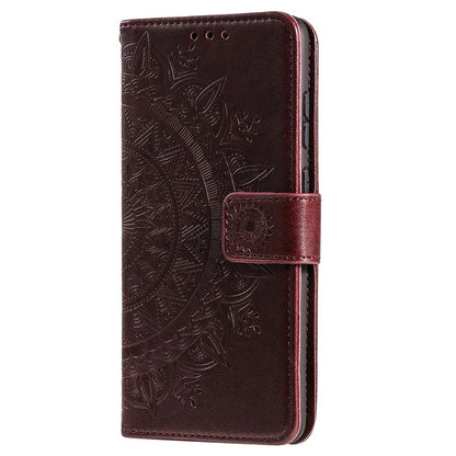 For Samsung Galaxy A05 4G Case Wallet PU Leather Imprinted Stand Phone Cover with Strap