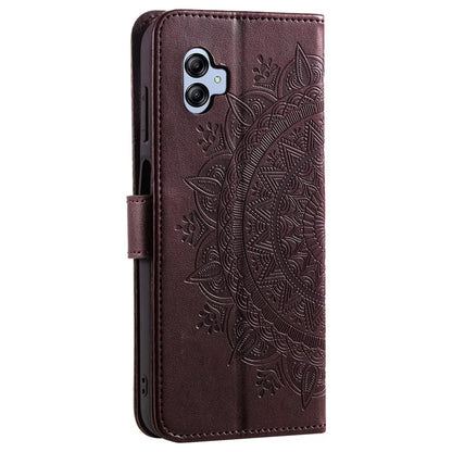 For Samsung Galaxy A05 4G Case Wallet PU Leather Imprinted Stand Phone Cover with Strap