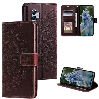 For Samsung Galaxy A05 4G Case Wallet PU Leather Imprinted Stand Phone Cover with Strap