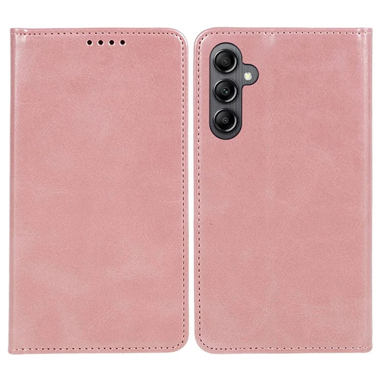 For Samsung Galaxy A15 5G Case Calf Texture Stand Wallet PU Leather Phone Cover
