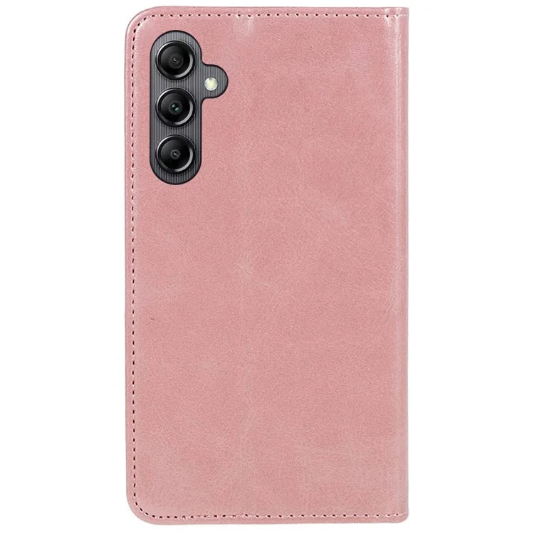 For Samsung Galaxy A15 5G Case Calf Texture Stand Wallet PU Leather Phone Cover