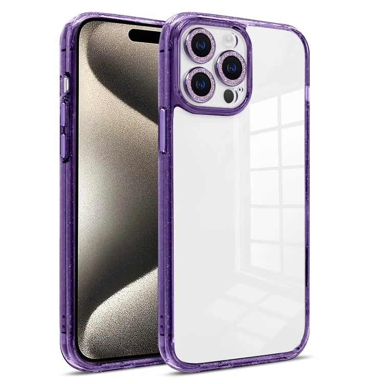For iPhone 15 Pro Max Mobile Phone Case PC+TPU+Glass Phone Cover Shell