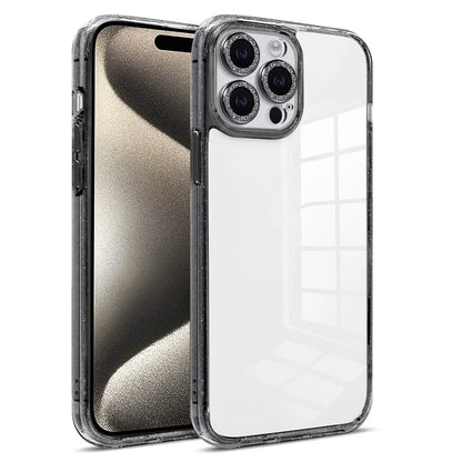 For iPhone 15 Pro Max Mobile Phone Case PC+TPU+Glass Phone Cover Shell