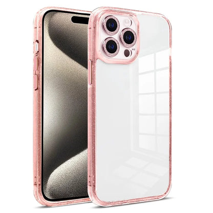 For iPhone 15 Pro Max Mobile Phone Case PC+TPU+Glass Phone Cover Shell