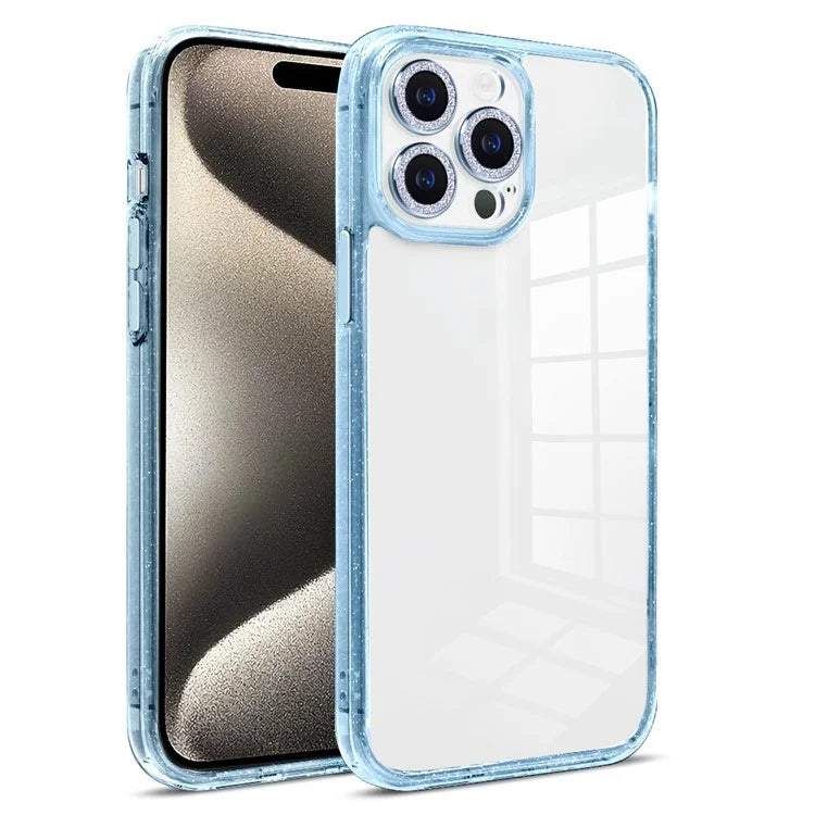 For iPhone 15 Pro Max Mobile Phone Case PC+TPU+Glass Phone Cover Shell