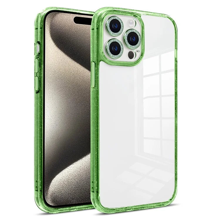 For iPhone 15 Pro Max Mobile Phone Case PC+TPU+Glass Phone Cover Shell