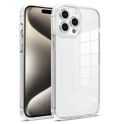 For iPhone 15 Pro PC+TPU+Glass Phone Shell Glittery Powder Cell Phone Case