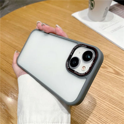 For iPhone 14 Case Scratch Proof Mobile Phone TPU+PC Back Cover