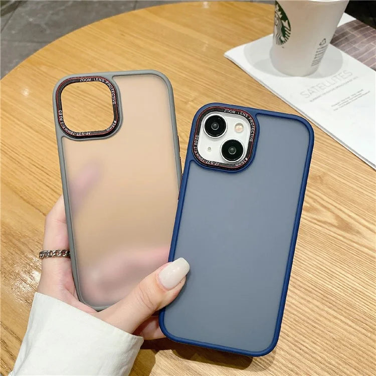 For iPhone 14 Case Scratch Proof Mobile Phone TPU+PC Back Cover