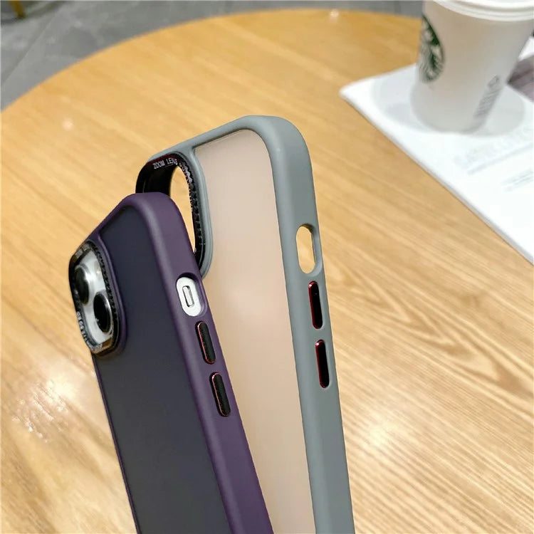 For iPhone 14 Case Scratch Proof Mobile Phone TPU+PC Back Cover