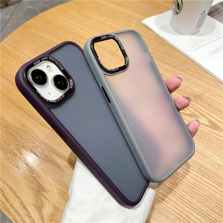 For iPhone 14 Case Scratch Proof Mobile Phone TPU+PC Back Cover