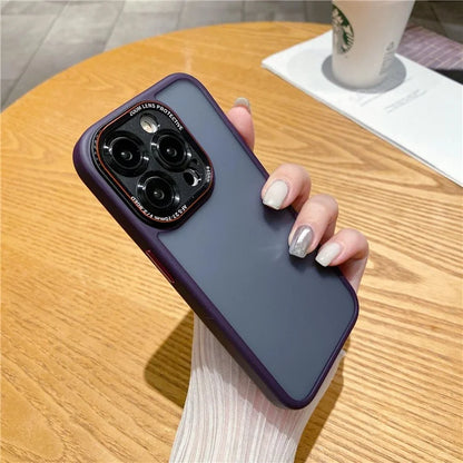 For iPhone 14 Pro Case Precise Cutout Shockproof TPU+PC Phone Back Cover