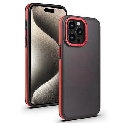 For iPhone 15 Pro Max Case Matte Dual Color TPU+PC Phone Cover