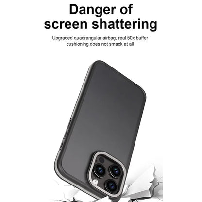 For iPhone 15 Pro Max Case Matte Dual Color TPU+PC Phone Cover