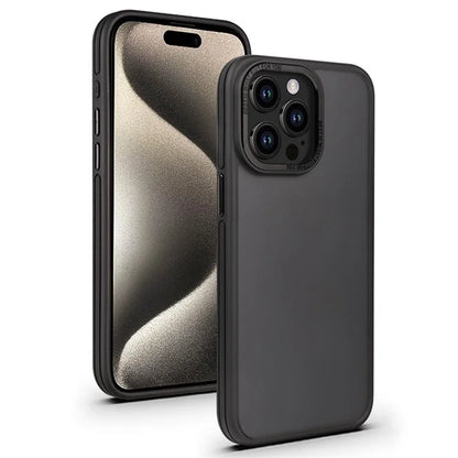 For iPhone 15 Pro Max Case Matte Dual Color TPU+PC Phone Cover