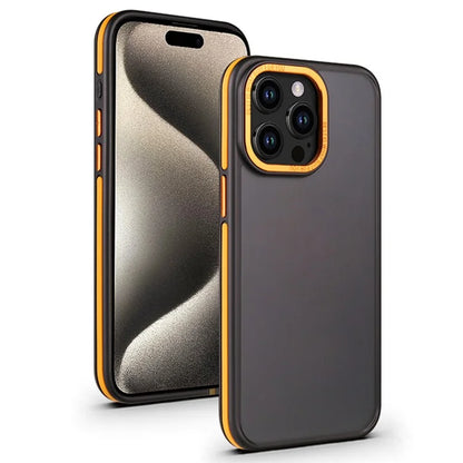 For iPhone 15 Pro Max Case Matte Dual Color TPU+PC Phone Cover