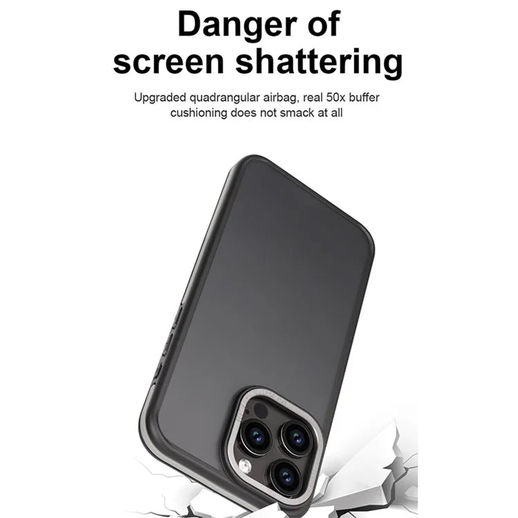 For iPhone 15 Pro Max Case Matte Dual Color TPU+PC Phone Cover