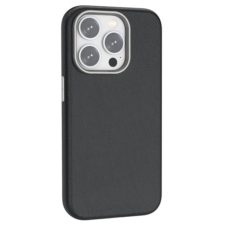 Compatible with MagSafe For iPhone 15 Pro Max Case Anti-Scratch PU Leather+TPU Cell Phone Back Cover
