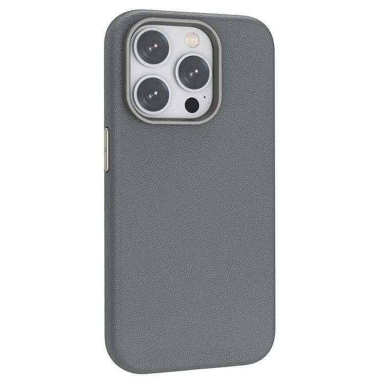 Compatible with MagSafe For iPhone 15 Pro Max Case Anti-Scratch PU Leather+TPU Cell Phone Back Cover