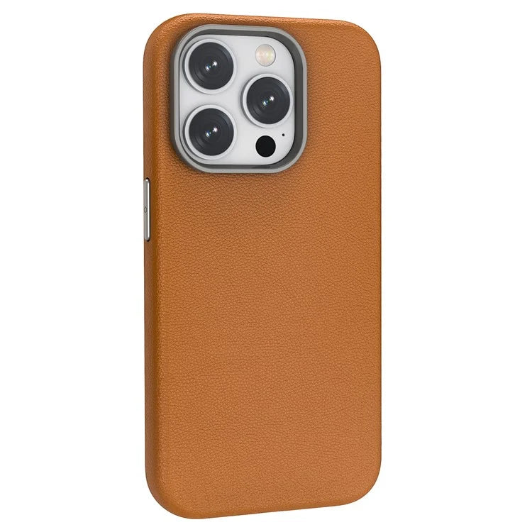 Compatible with MagSafe For iPhone 15 Pro Max Case Anti-Scratch PU Leather+TPU Cell Phone Back Cover