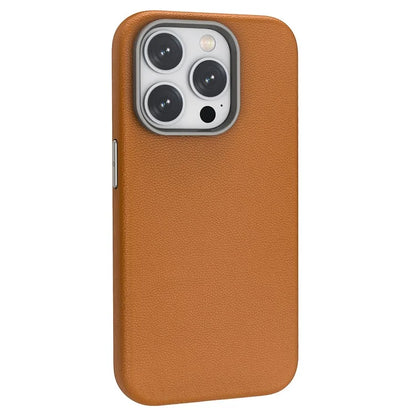Compatible with MagSafe For iPhone 15 Pro Max Case Anti-Scratch PU Leather+TPU Cell Phone Back Cover