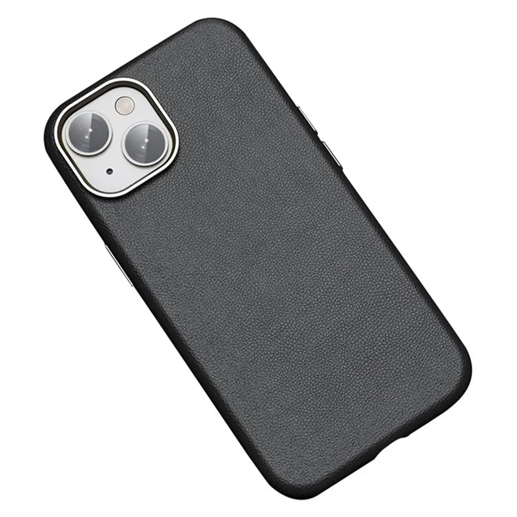 For iPhone 15 Plus Case PU Leather+TPU Phone Back Protector Compatible with MagSafe