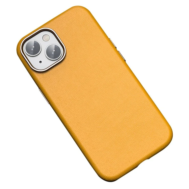 For iPhone 15 Plus Case PU Leather+TPU Phone Back Protector Compatible with MagSafe