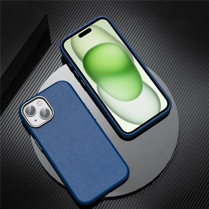 For iPhone 15 Plus Case PU Leather+TPU Phone Back Protector Compatible with MagSafe
