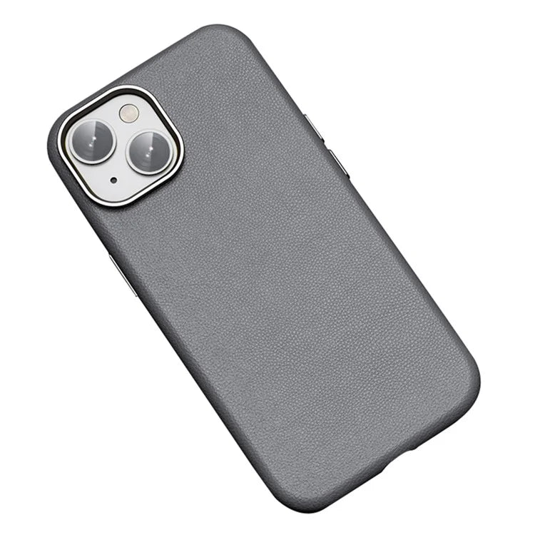 For iPhone 15 Plus Case PU Leather+TPU Phone Back Protector Compatible with MagSafe