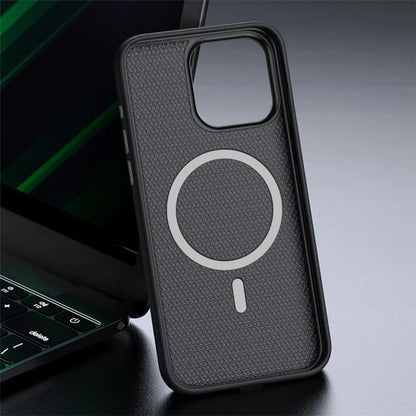 For iPhone 15 Plus Case PU Leather+TPU Phone Back Protector Compatible with MagSafe