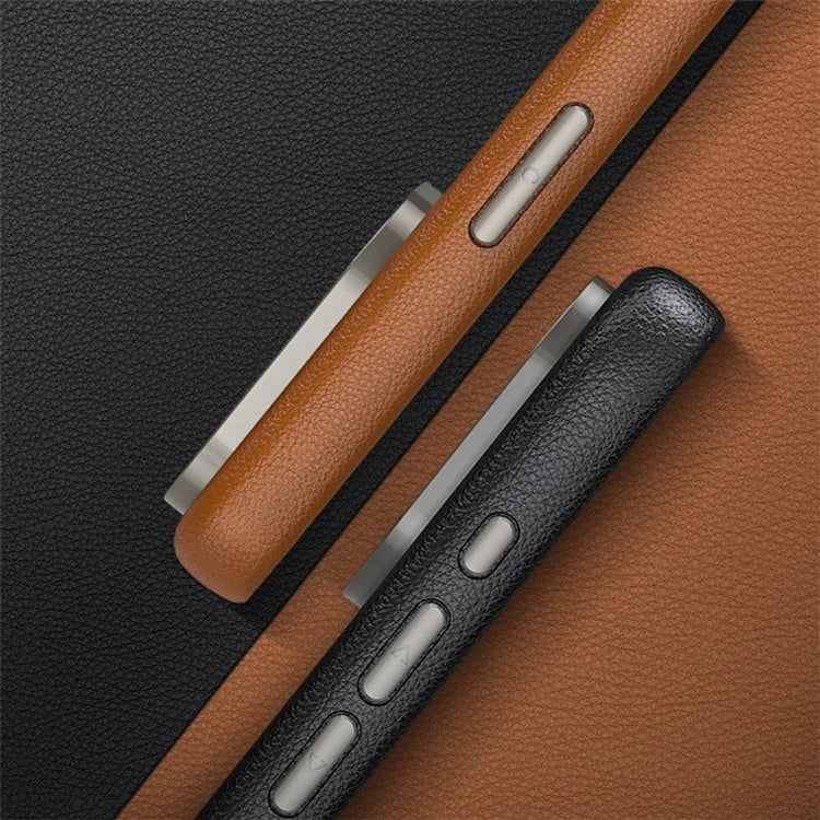 For iPhone 15 Plus Case PU Leather+TPU Phone Back Protector Compatible with MagSafe