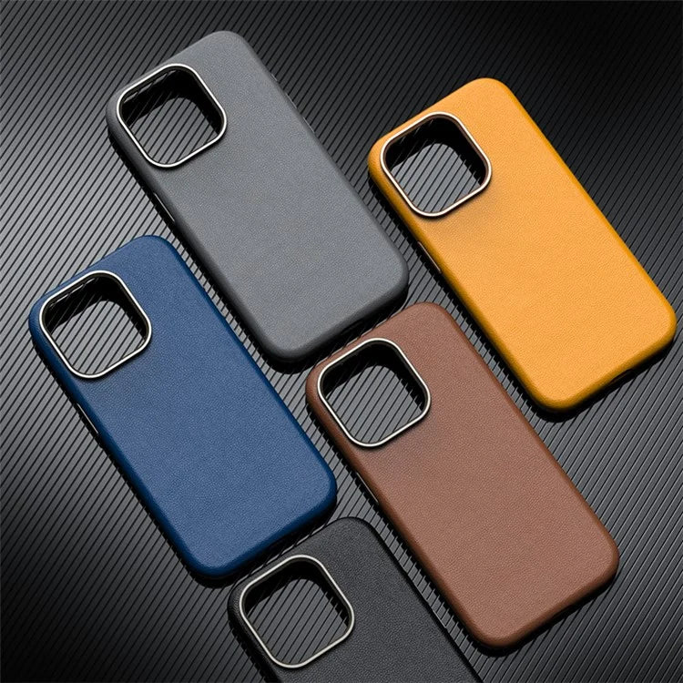 For iPhone 15 Plus Case PU Leather+TPU Phone Back Protector Compatible with MagSafe