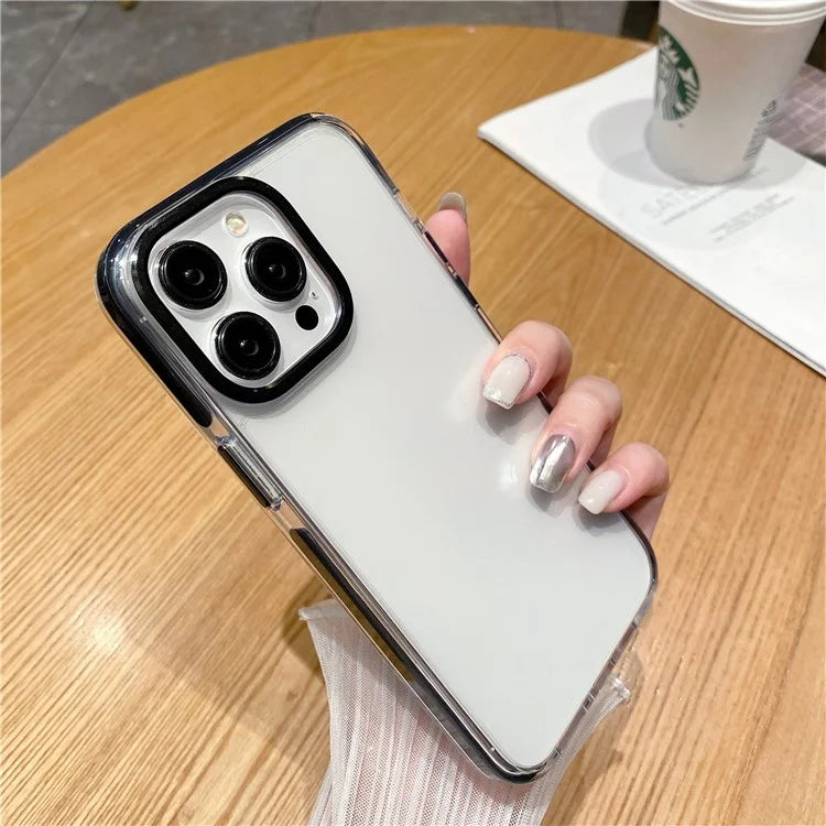 For iPhone 15 Pro Case TPU+PC Shockproof Mobile Phone Clear Back Cover