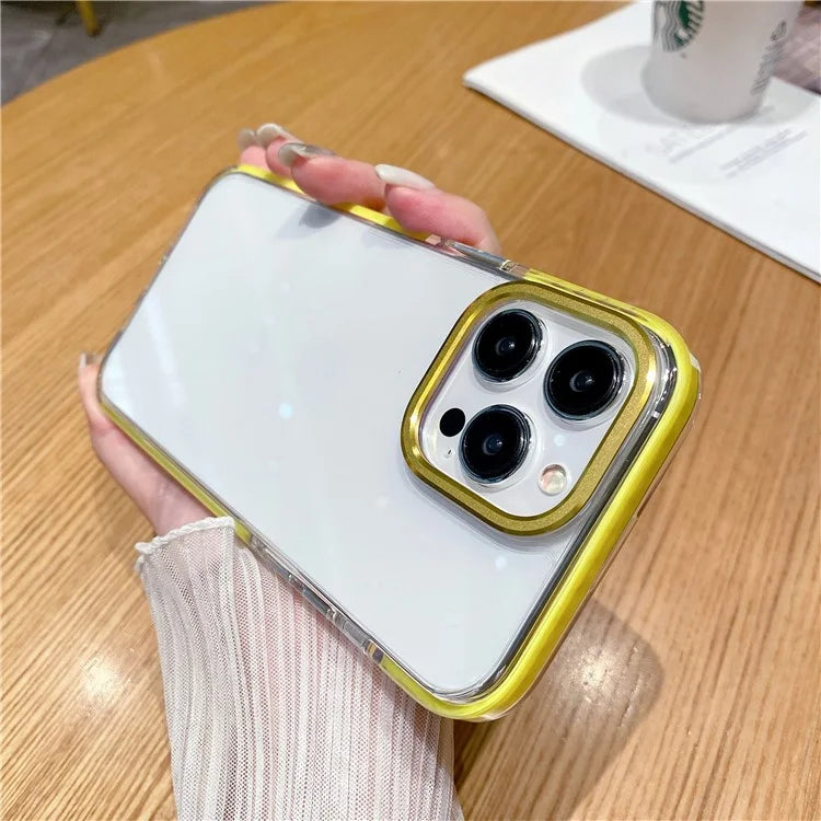 For iPhone 15 Pro Case TPU+PC Shockproof Mobile Phone Clear Back Cover