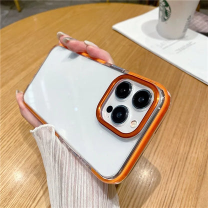 For iPhone 15 Pro Case TPU+PC Shockproof Mobile Phone Clear Back Cover