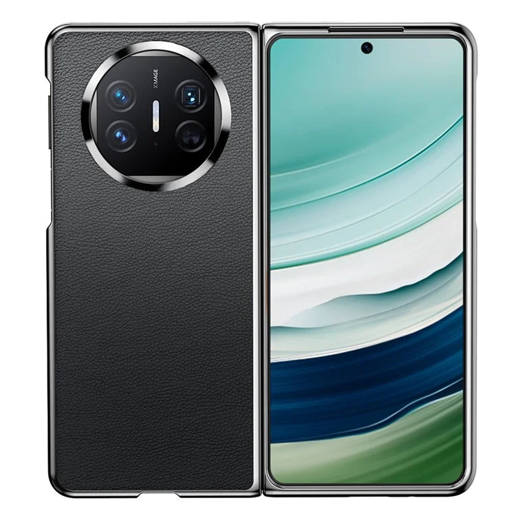 For Huawei Mate X5 Case PU Leather Coated TPU Electroplating Phone Cover