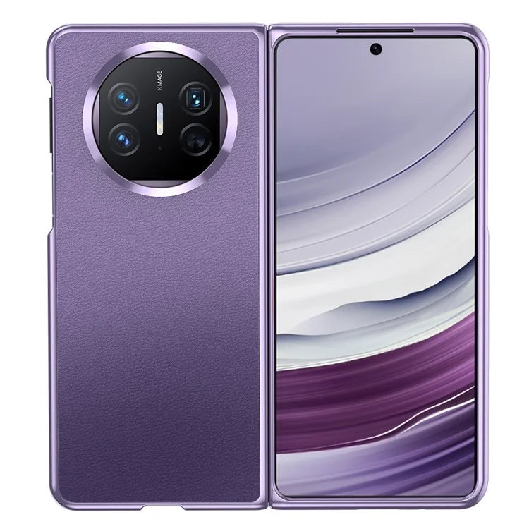 For Huawei Mate X5 Case PU Leather Coated TPU Electroplating Phone Cover