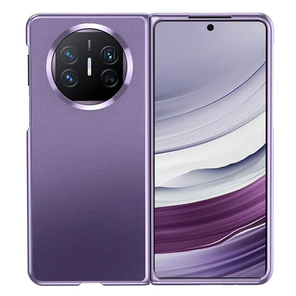 For Huawei Mate X5 Case PU Leather Coated TPU Electroplating Phone Cover