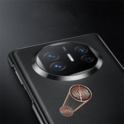 For Huawei Mate X5 Case PU Leather Coated TPU Electroplating Phone Cover