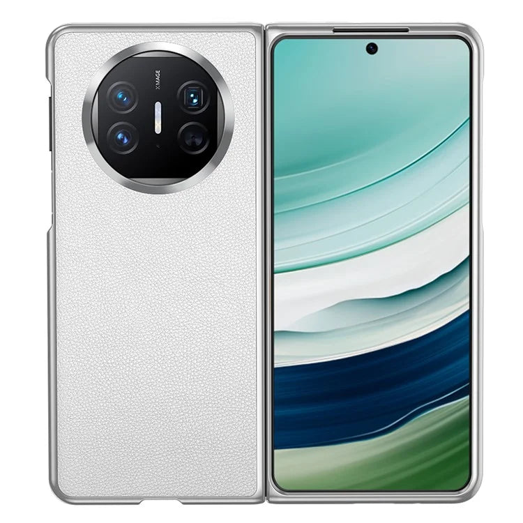 For Huawei Mate X5 Case PU Leather Coated TPU Electroplating Phone Cover