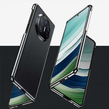 For Huawei Mate X5 Case PU Leather Coated TPU Electroplating Phone Cover