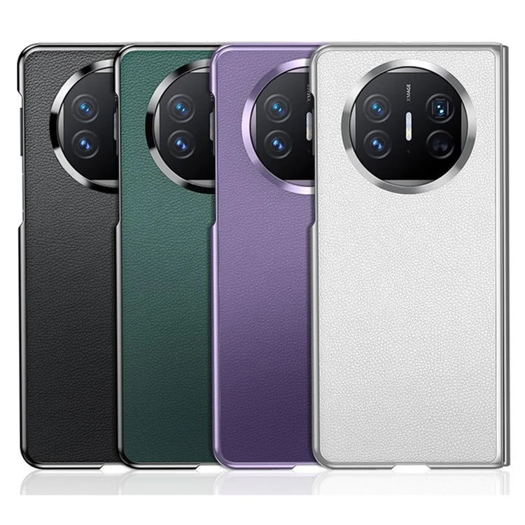 For Huawei Mate X5 Case PU Leather Coated TPU Electroplating Phone Cover