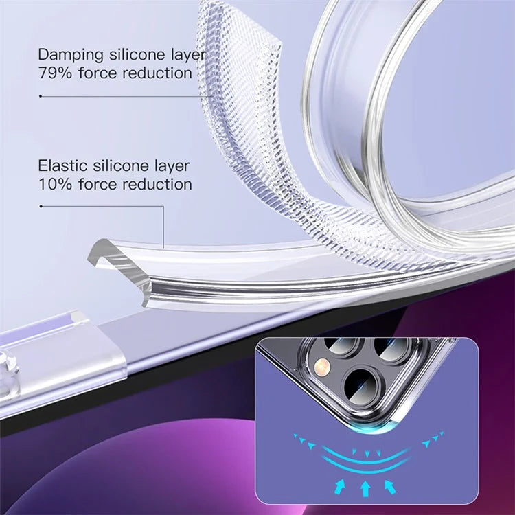 TOTU AA-106 for iPhone 14 Pro Case PC + TPU Transparent Protective Phone Cover