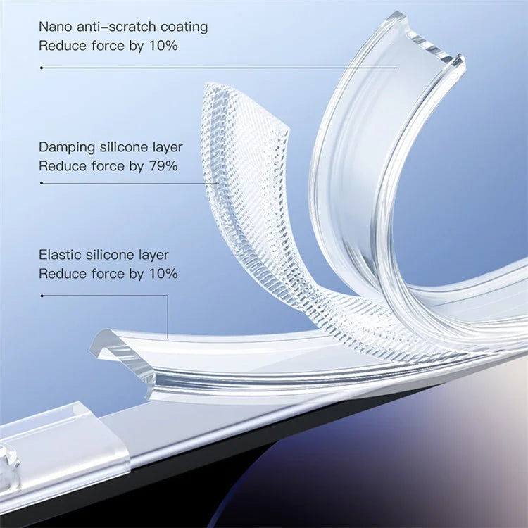 TOTU PC-04 for iPhone 15 Pro Max Clear Case PC + TPU Phone Back Cover