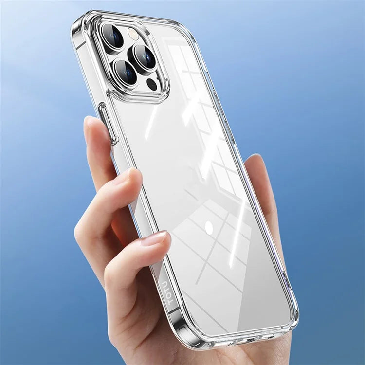 TOTU PC-04 for iPhone 15 Pro Max Clear Case PC + TPU Phone Back Cover