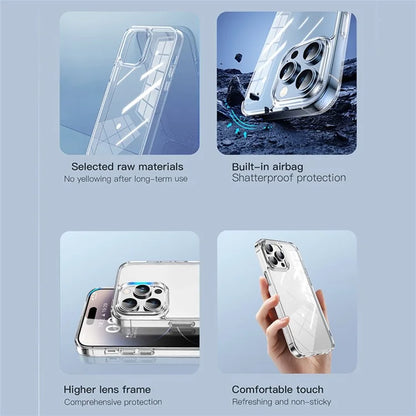 TOTU PC-04 for iPhone 15 Pro Max Clear Case PC + TPU Phone Back Cover