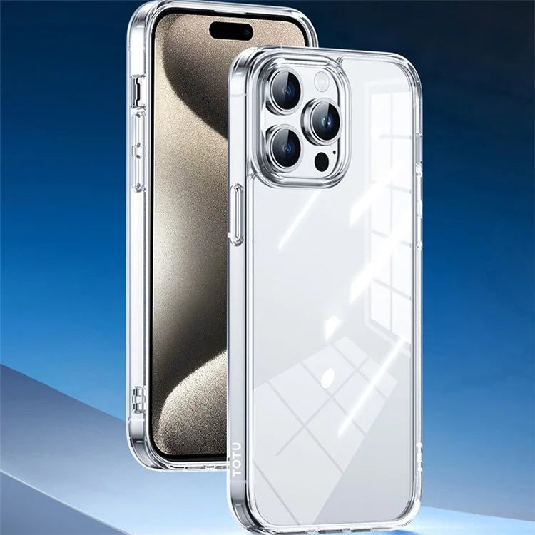TOTU PC-04 for iPhone 15 Pro Max Clear Case PC + TPU Phone Back Cover