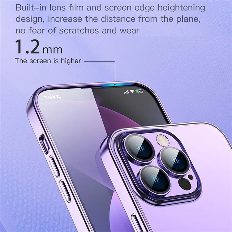 TOTU AA-155 For iPhone 14 Pro TPU Case Transparent Electroplating Phone Cover